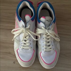 Rag & Bone Women's White and Pink Sneakers